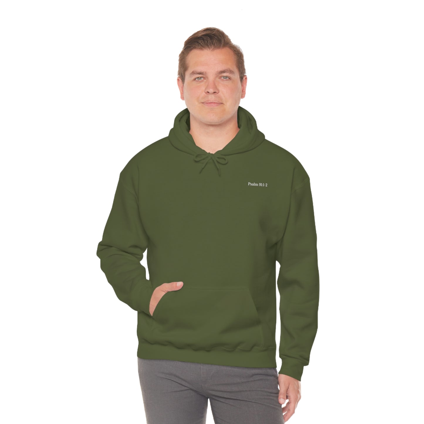 Psalm 91:1-2 Hooded Sweatshirt Unisex