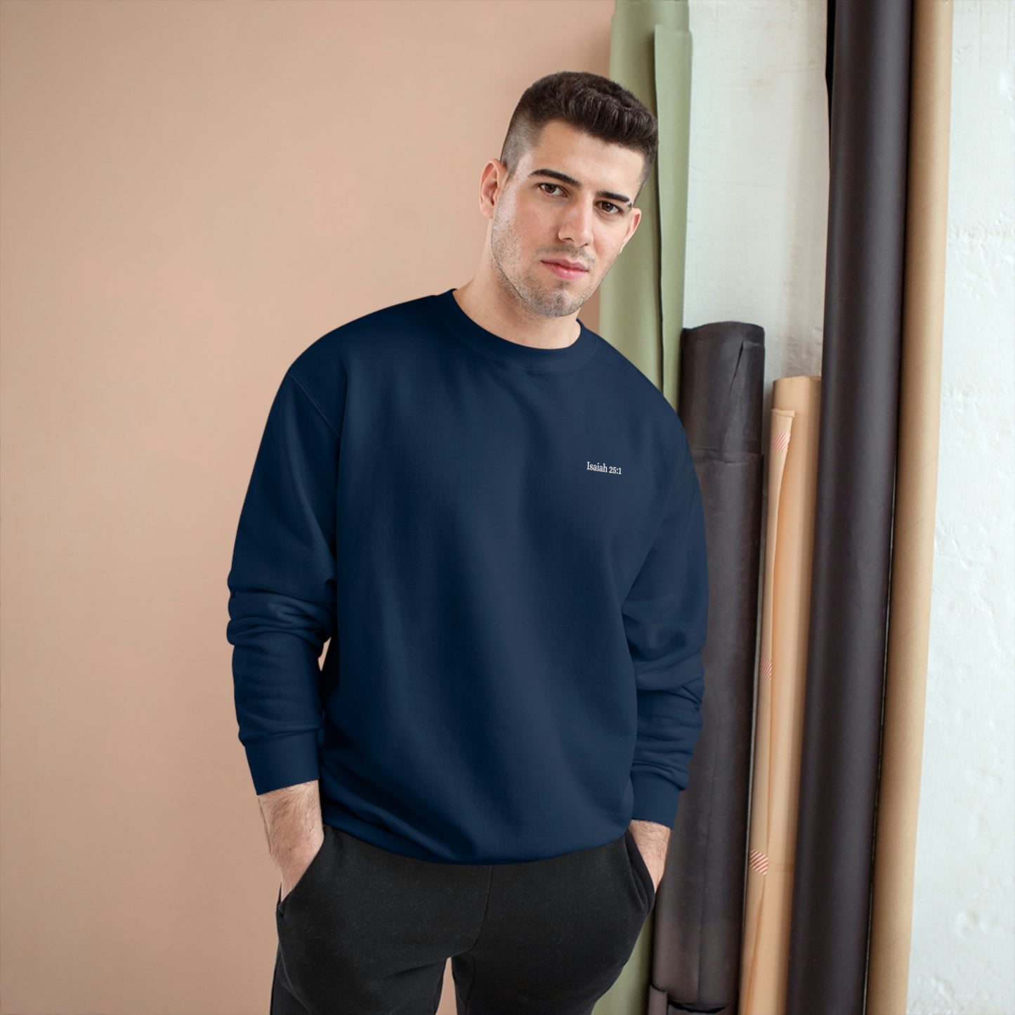 Isaiah 25:1 Champion Crewneck